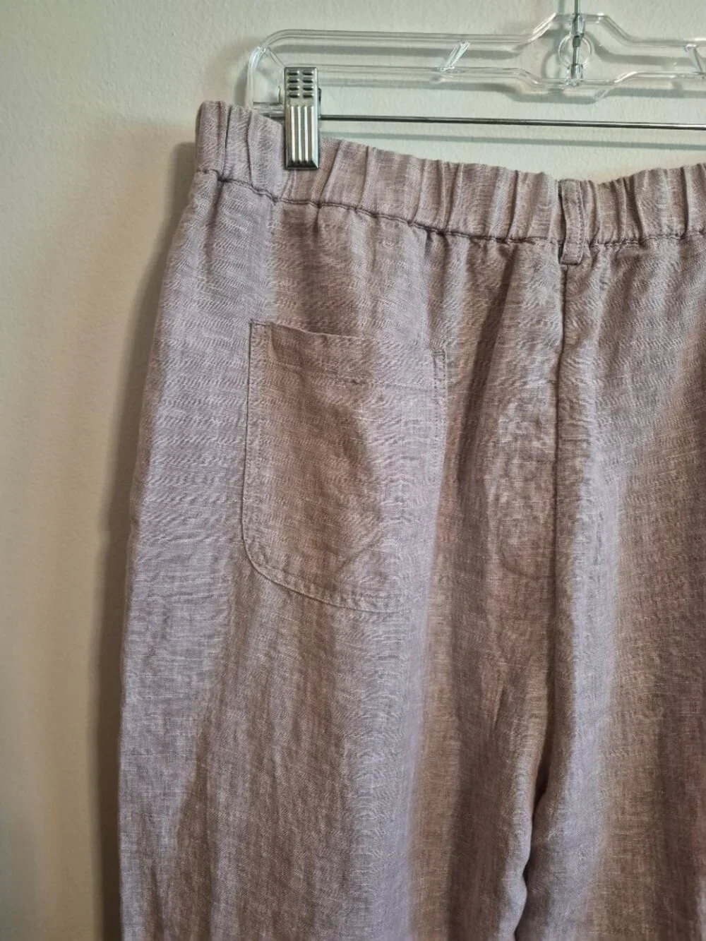 Quince 100% Linen Wide Leg Pants Vintage Pink Chambray Large